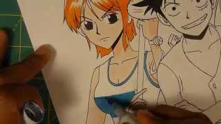 Luffy, Zoro and Nami (One Piece) Speed Drawing