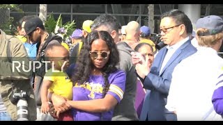 LIVE: Fans gather in LA to mourn NBA legend Kobe Bryant