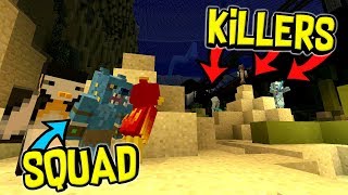 ESCAPING KILLERS ON A SHIP AS A SQUAD !! : Minecraft Soul Snatchers