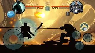 Defeating titan with super magic mod in shadow fight 2