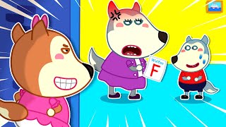 Mommy Wolf, Don't Be Angry! - Story About Good vs Bad Student | Kids Cartoon | @mommywolf