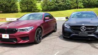 1212 HP reunidos entre el BMW M5 vs Mercedes E63S AMG