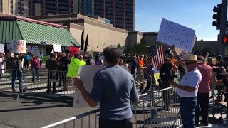 Pro, Anti-Trump Protesters Get Separated in Reno