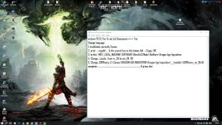 How To Change language For Dragon Age Inquisition  EN and RU