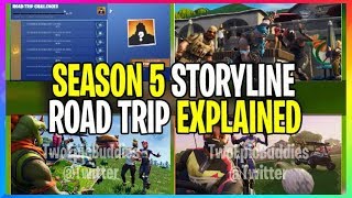 NEW Season 5: ROAD TRIP SKIN STORY LINE *EXPLAINED* (Fortnite Battle Royale Leaks)
