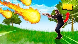 METEORS ALMOST DESTROYED ME CAUGHT ON CAMERA!! (Fortnite Battle Royale)