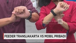 Adu Cepat Feeder Transjakarta vs Mobil Pribadi