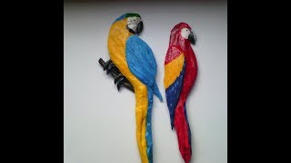 guacamayas hechas de papel  Wall hanging Bird || Quick & Easy Bird Wall Hanging