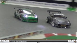 PLUSD 03_22_02 ラジドリ 2WD 新城ワークス 180SX FXX-D & 3号機 ポルシェ 追走動画 rwd drift rc