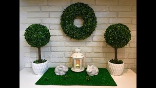 DIY-Декор из искусственной зелени?☘️?.home decor made of artificial grass
