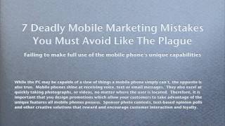 7 Deadly Mobile Marketing Mistakes You Must Avoid Like The Plague