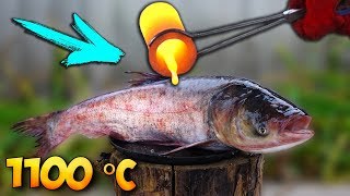 ЧТО ЕСЛИ ПРИГОТОВИТЬ РЫБУ в РАСКАЛЕННОЙ ЛАВЕ ?! + РАСКАЛЕННЫЙ ШАР на ЧЕШУЮ..