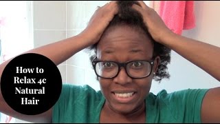Natural to Relaxed Hair | How I relaxed my 4c natural hair using Straight From Eden