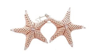 Серьги из бисера "Морские звезды" Rose