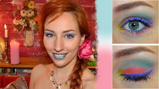 Tutorial: Tropical eyelook and blue lips