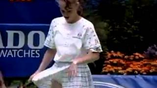 martina hingis upskirts  flimsy mini - windy day