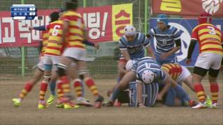 [2017 전국춘계럭비 리그전] 중등부 4강 제주NLCSvs연서중 (2017.3.21) 전반 경산생활체육공원