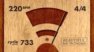 220 BPM 4/4 Wood Metronome HD