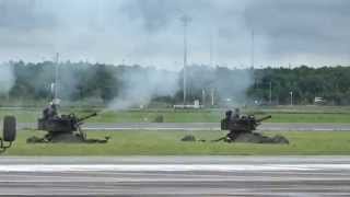 千歳基地航空祭2015年 VADS（20mm対空機関砲）空砲射撃展示