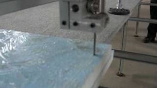 Обрезка кромки ПВХ панелей / PVC panel side cutting (budimpeks.ru)