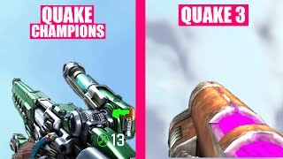 Quake Champions Gun Sounds vs Quake 3