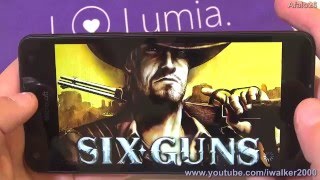 обзор Microsoft Lumia 550 - тест в 3D стрелялках - Modern Combat 5, Six Guns, Brothers in Arms ...