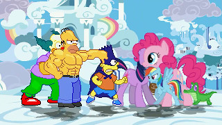 AN Mugen Request #944: Homer, Krusty, Bartman VS Rainbow Dash, Pinkie Pie, Twilight Sparkle