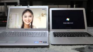 Apple 「MacBook Air」※BootCamp と SONY 「VAIO S (SE)」 ※SSD換装の起動比較