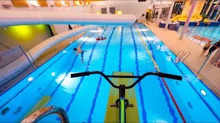 Трюки на BMX в БАССЕЙНЕ! (BMX VS PUBLIC SWIMMING POOL!)