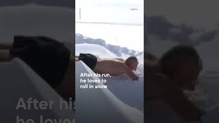 Man braves freezing temps to maintain healthy body and mind