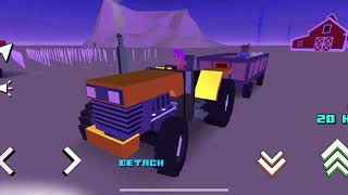PINK BEAUTY HARVESTING AND FLYING A PLANE IN BLOCKY FARM RACING & SIMULATOR