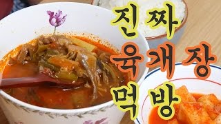 ASMR - 육개장과 깍두기를 먹었더니....(korean home food eating sound)