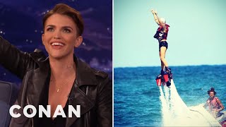 Ruby Rose’s Water Jetboard Wild Ride - CONAN on TBS