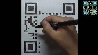 QR code met de hand tekenen