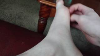 Tickling bro's feet