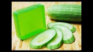 صنع صابون الخيار في المنزل