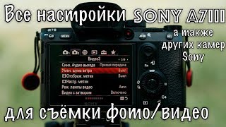 Все настройки Sony a7iii (и не только) для Фото и Видео