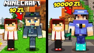 OCHRONIARZ ZA 10 ZŁ VS OCHRONIARZ ZA 10000 ZŁ W MINECRAFT! || MINECRAFT PRESTIŻ