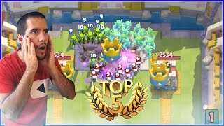 ¿¡ 3 CORONAS de un ATAQUE 1 !? - LAS BATALLAS MAS EPICAS DE CLASH ROYALE #11 - TOP 5 BRUTAL