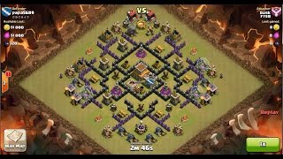 Clash of Clans TH8 vs TH8 Golem, Wizard, Witch & Pekka (GoWiWiPe) Clan War 3 Star Attack