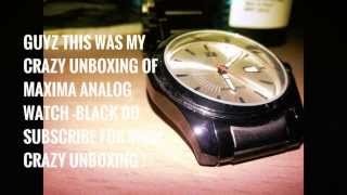 1 Min. Unboxing: Black Maxima Analog Watch