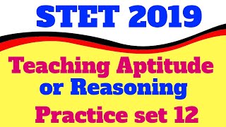 Stet Reasoning And Teaching Aptitude Full Practice Set 12