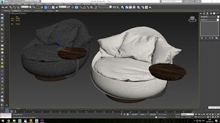 Sofa modeling timelaps. 3DsMax + Marvelous designer + Zbrush