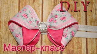 Повязка на голову из лент МК ? ? ? Tutorial ribbon tiara kanzashi bows