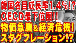 韓国で物価急騰!経済危機&スタグフレーション突入!?名目成長率OECD最下位圏!文在寅政権は経済改善政策をとるべき