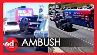 Shocking! Trump Supporters Try to Run Biden Campaign Bus Off the Road
