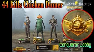 Reached Conqueror And This Happened - 44 Kills Chicken Dinner | Pubg Mobile