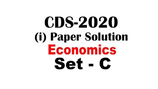 CDS(1) 2020 GS Answer Key & Solution(Economics)||Warriors Defence Academy|100% Accuracy/ Subodh Sir