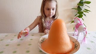 THE FLOOR IS LAVA CHALLENGE! ЛАВА ЧЕЛЛЕНДЖ! Family Kids Pretend Playtime.Experiment Volcano eruption