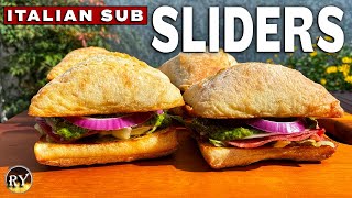 Italian Sub Slider With Basil Walnut Pesto